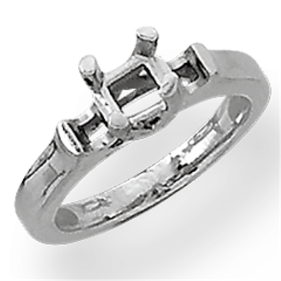 Lds Princess Cut Three Stone Ring