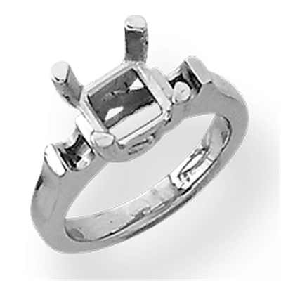 Lds Princess Cut Three Stone Ring